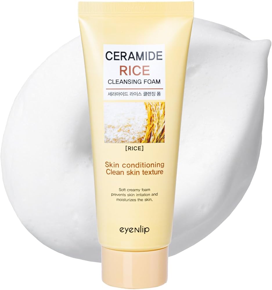 Espuma limpiadora Eyenlip con arroz para piel grasa, efecto antimanchas – skincare coreano en Colombia-Minji Belleza