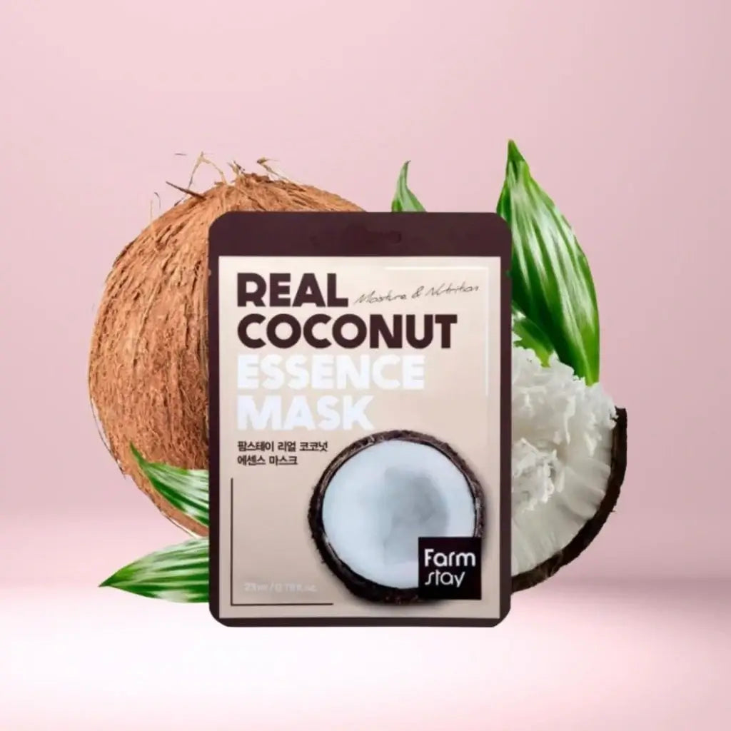 Mascarilla coreana antiedad con coco de Farmstay para todo tipo de piel - Minji Belleza